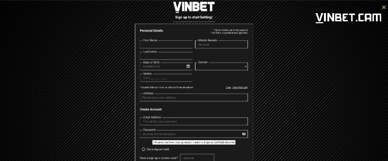 Hướng dẫn đăng ký Vinbet trong vòng 3 bước