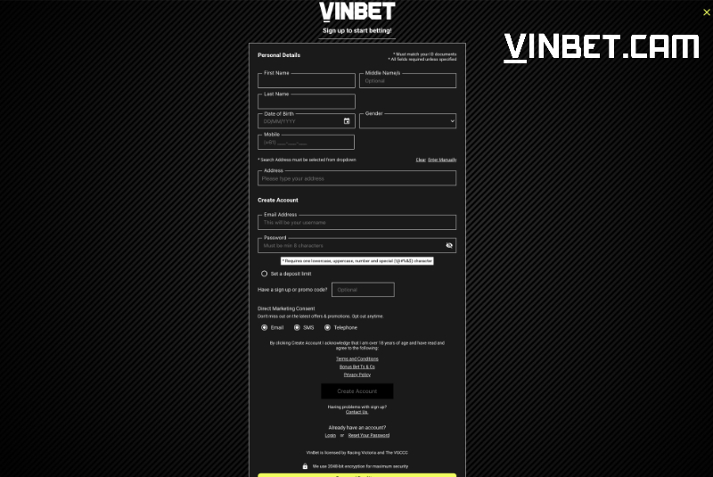 Quy định độ tuổi khi tham gia cá cược tại Vin Bet